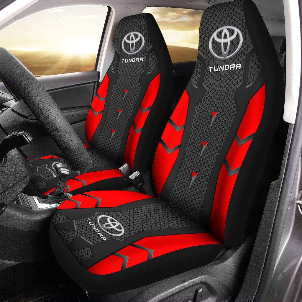 Toyota Tundra Car Seat Cover (Set Of 2) Ver 2 (Red)