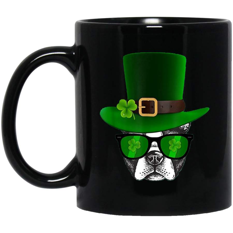 Boston Terrier Puppy Dog St Patricks Day Lucky Shamrock Mug