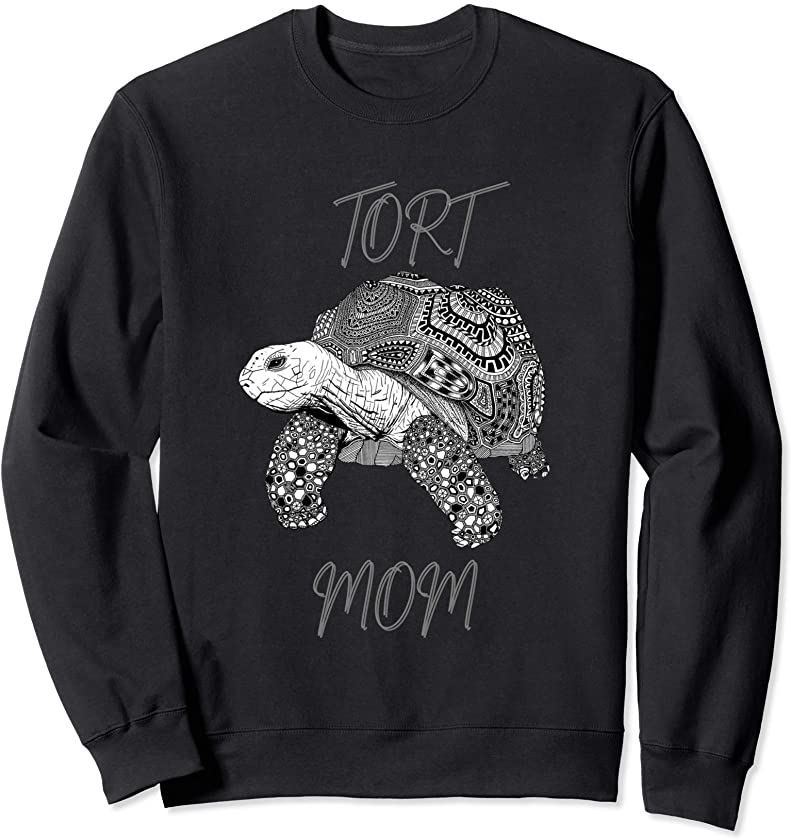 Tort Mom Sulcata African Spurred Tortoise Turtle Shell Sweatshirt