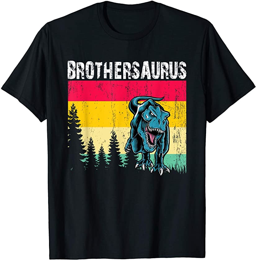 BrotherSaurus Big Brother Kids Boys T-Rex Dinosaur Gift T-Shirt