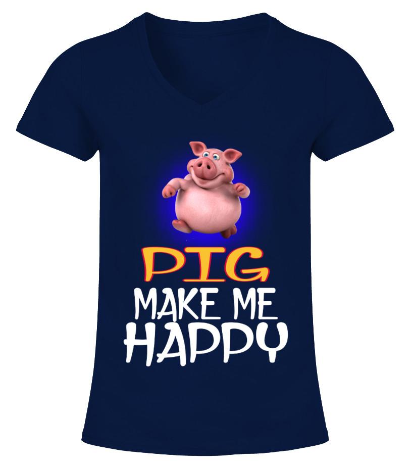 Pig Animals Lover T Shirts C-54Shzd