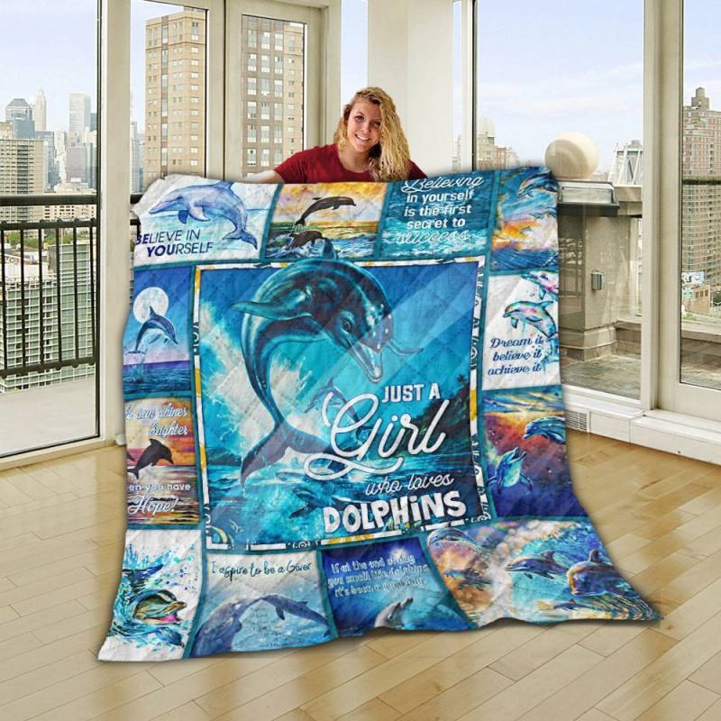 Girl Love Dolphin NTTH011298 Quilt