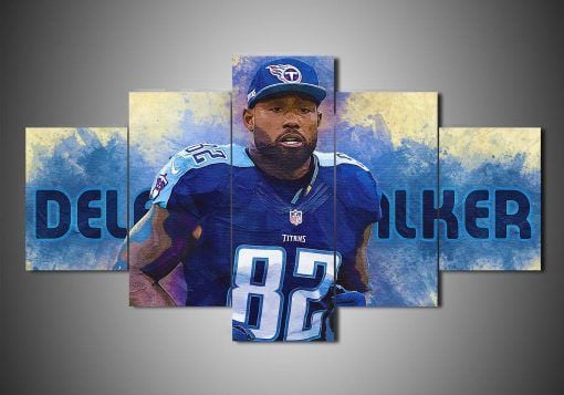 Tennessee Titans Delanie Walker Sport 5 Panel Canvas Art Wall Decor