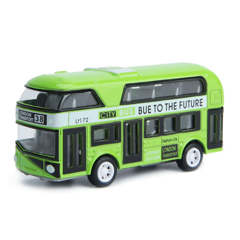 4 Colors Pullback Alloy Double Deck Bus Model London City Small Size Tourist us Baby Gift Brinquedos Vehicle Toys for Children alx