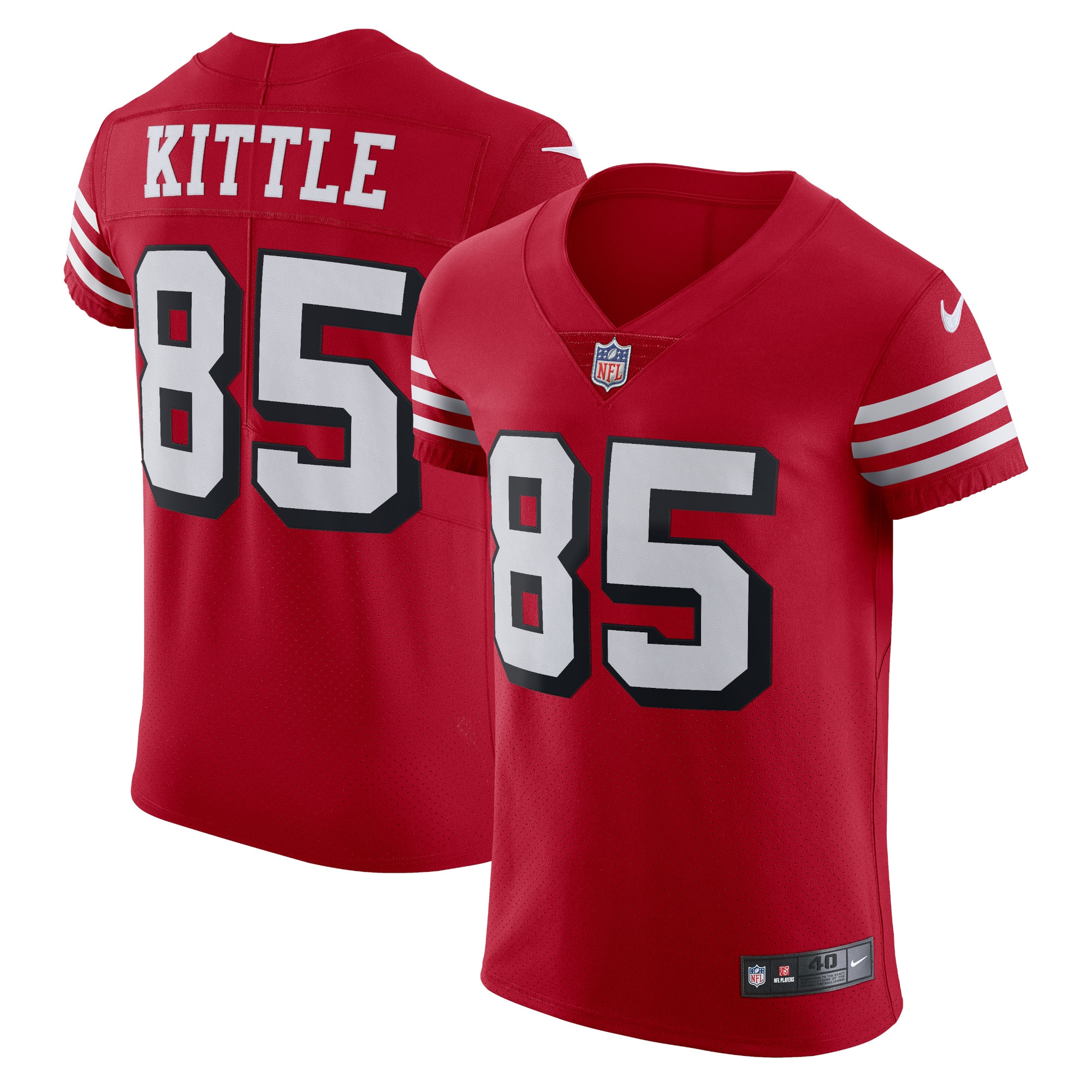 Men’s San Francisco 49ers George Kittle Scarlet Alternate Vapor Elite Jersey