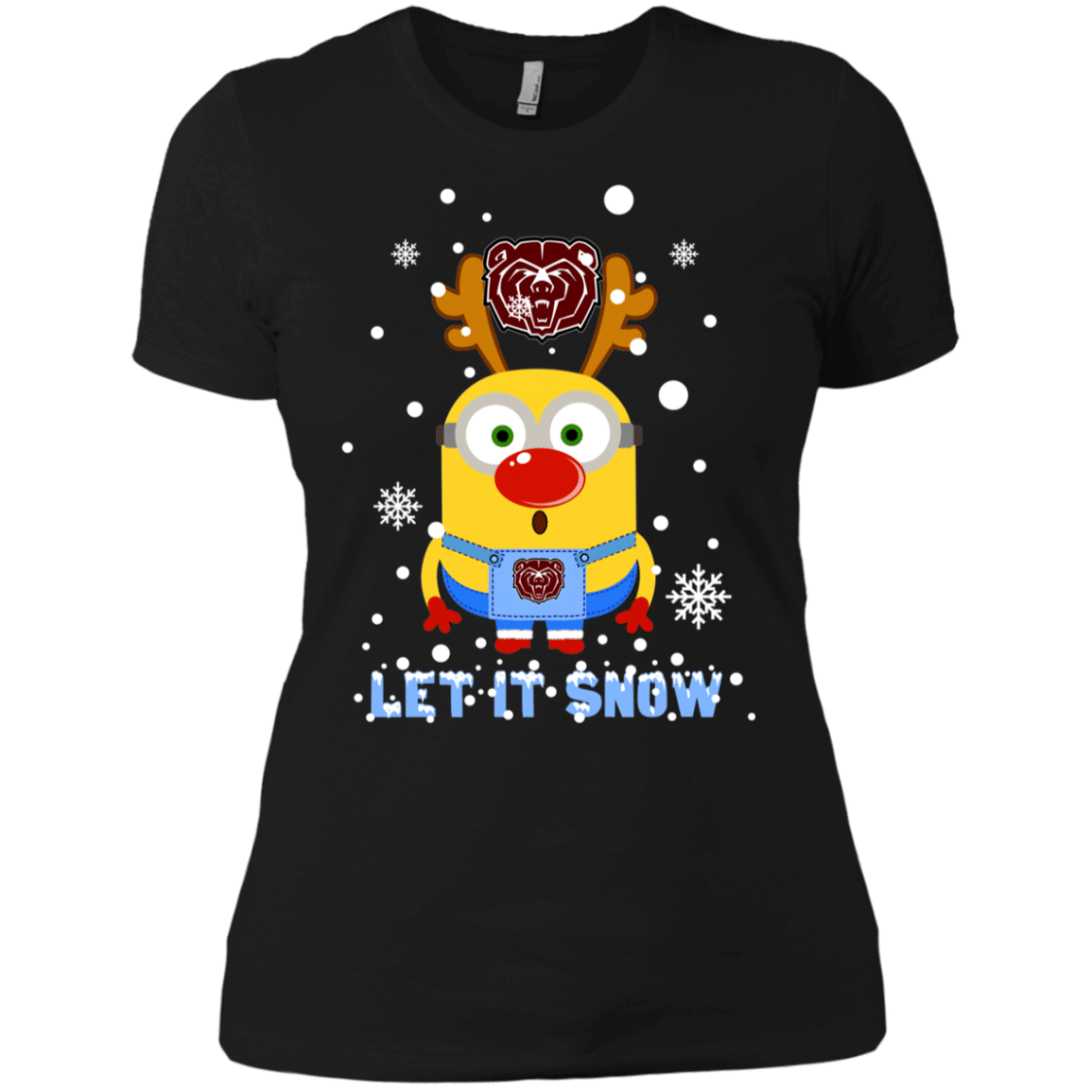 Check out this awesome Minion Missouri State Bears Ugly Christmas Sweaters Let It Snow Women’s T-Shirt