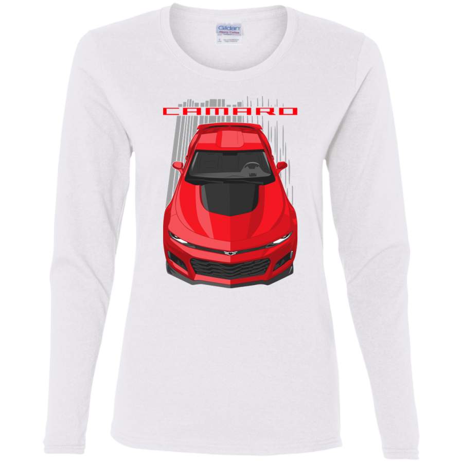 AGR Camaro 6th gen ZL1- Red Ladies’ Cotton LS T-Shirt