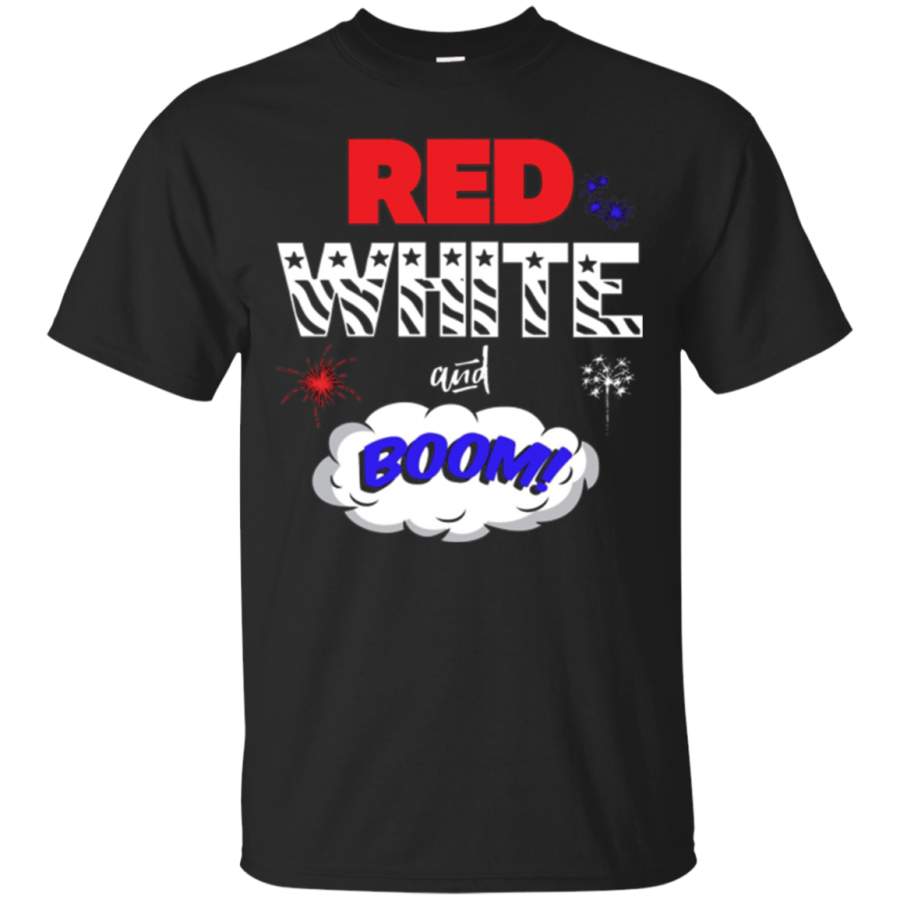 AGR Red White and Boom! 4th of July Fireworks T-Shirt