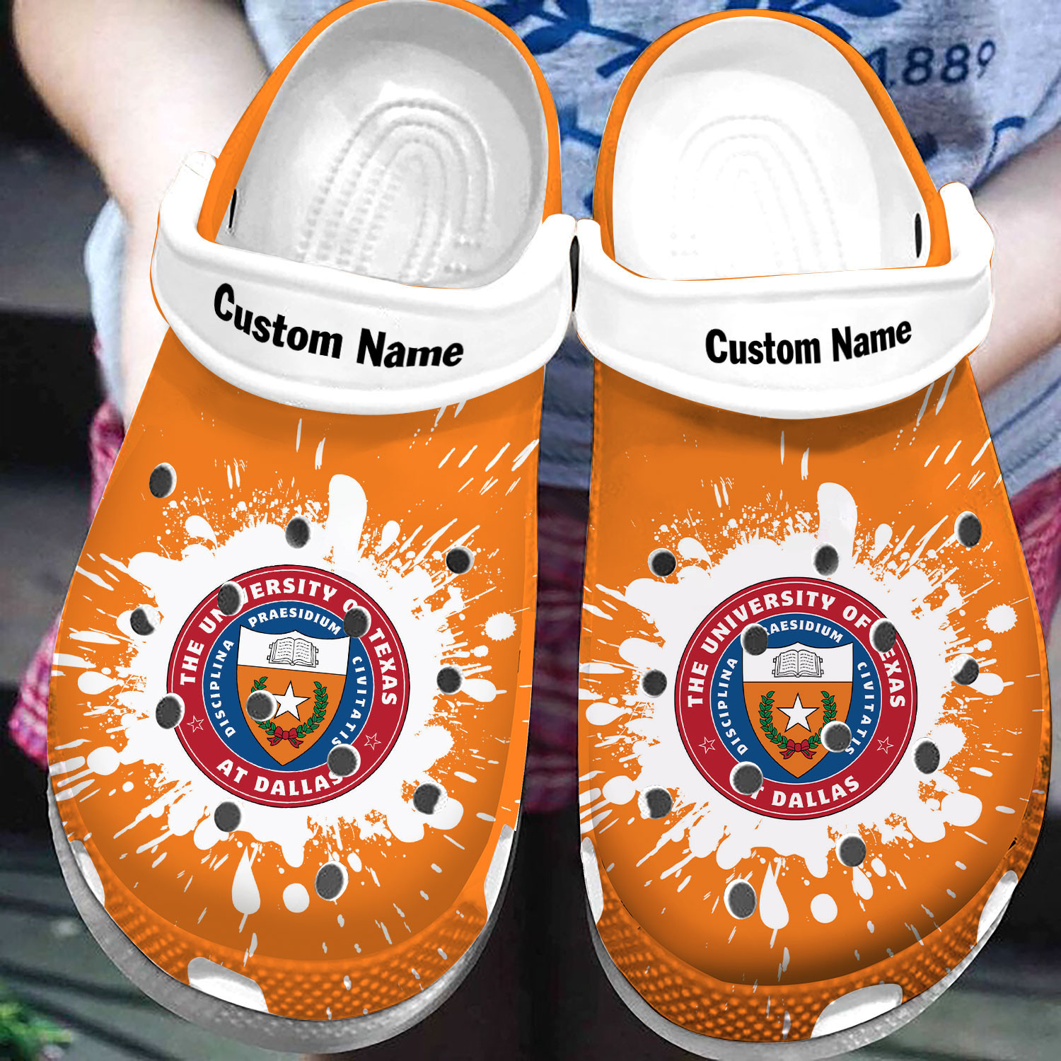 Custom Name University Of Texas At Dallas Clog Shoes #Dh