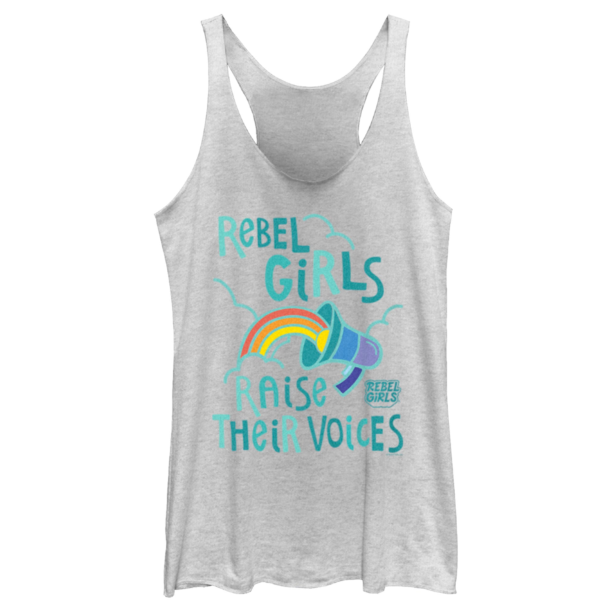 Women’S Rebel Girls Colorful Raise Their Voices Quote Racerback Tank Top