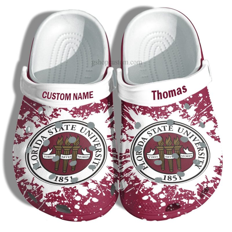 Florida State University Graduation Gifts Croc Shoes Customize- Admission Gift Shoes