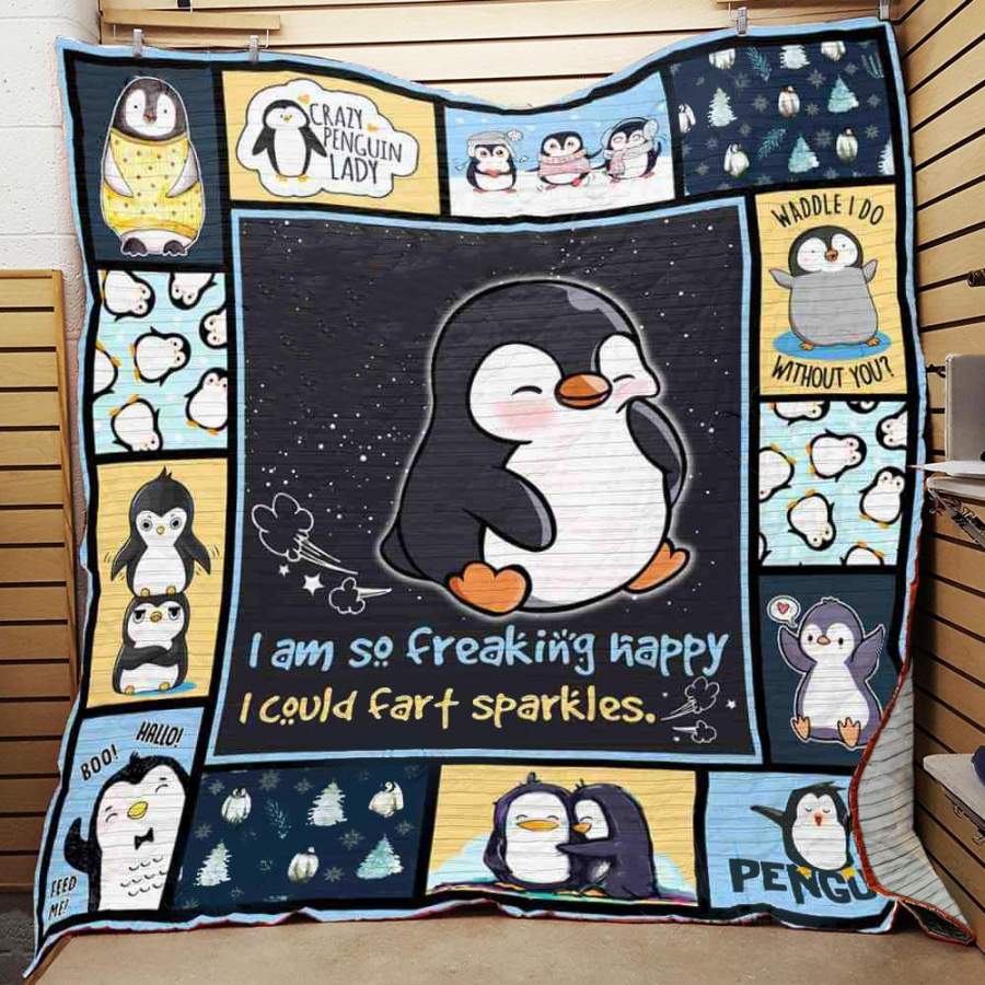 MP0310 – Penguin – I Am So Freaking Happy – Quilt