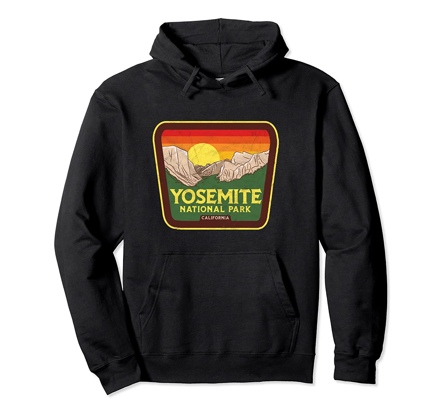 Yosemite National Park Vintage Road Sign Graphic Pullover Hoodie T-Shirt, Sweatshirt, Tank Top