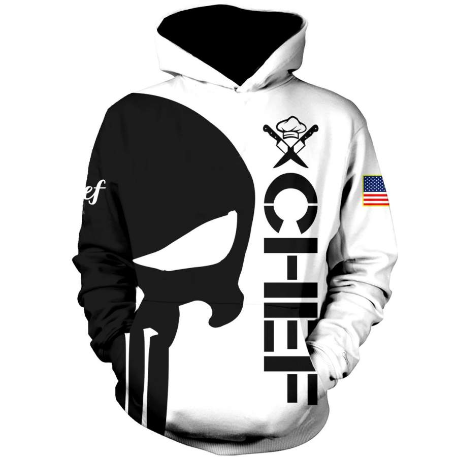 Personalize Picture Skull US Army 3D Hoodie