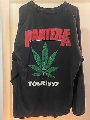 Vintage Pantera Tour Shirt Longsleeve Pot Leaf Cfh 6694