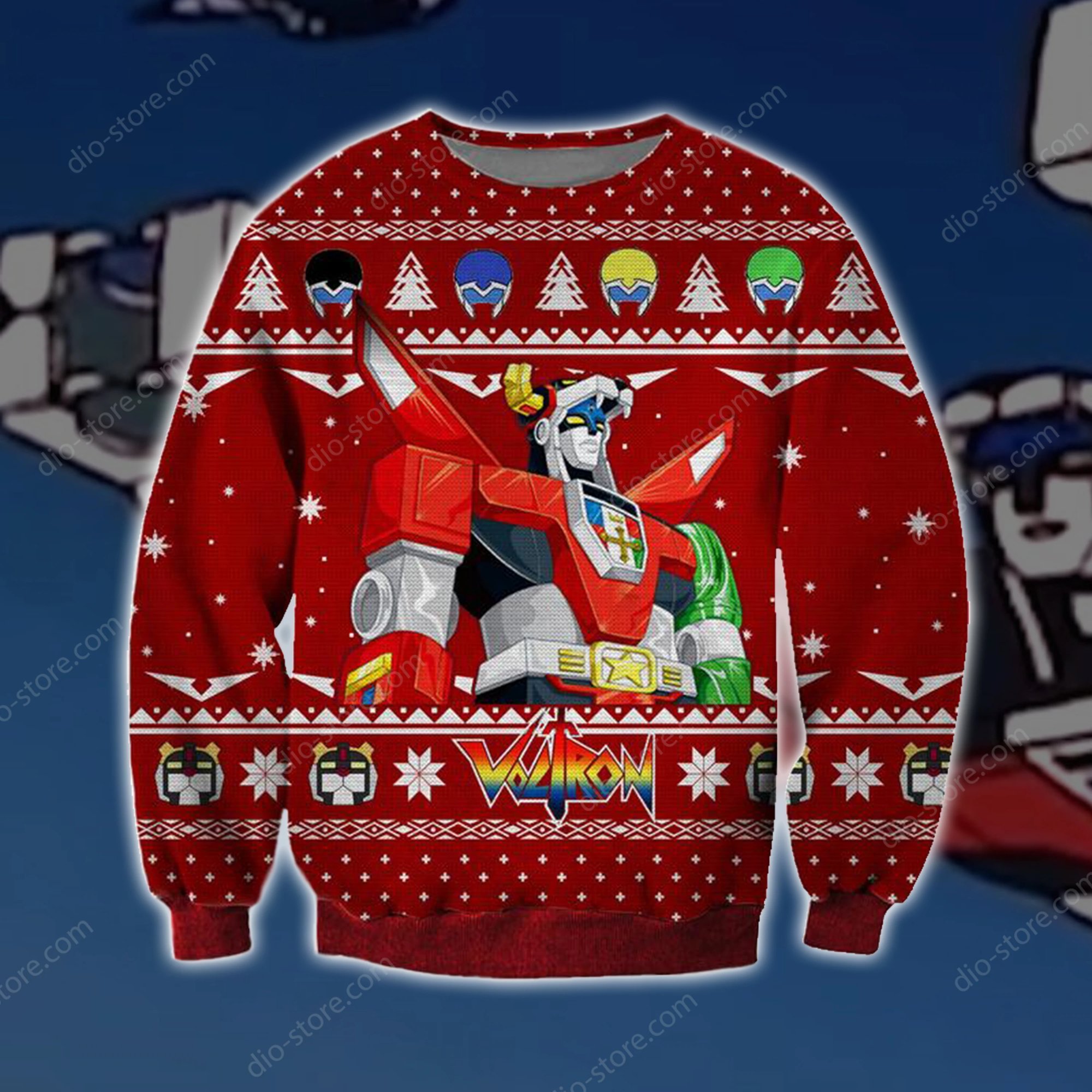 Voltron Knitting Pattern 3D Print Ugly Christmas Sweater Hoodie All Over Printed Cint10585