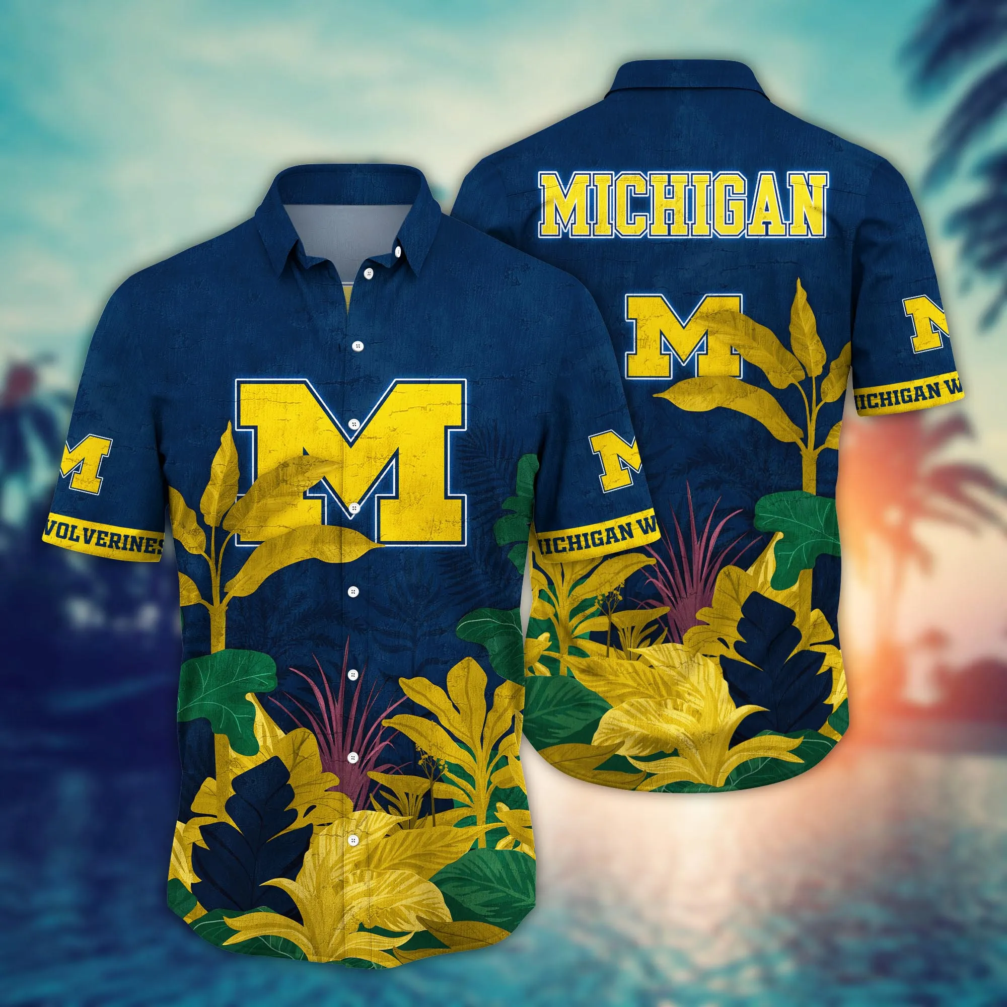 Michigan Wolverines NCCA Hawaiian Shirt Summery Aloha Shirt