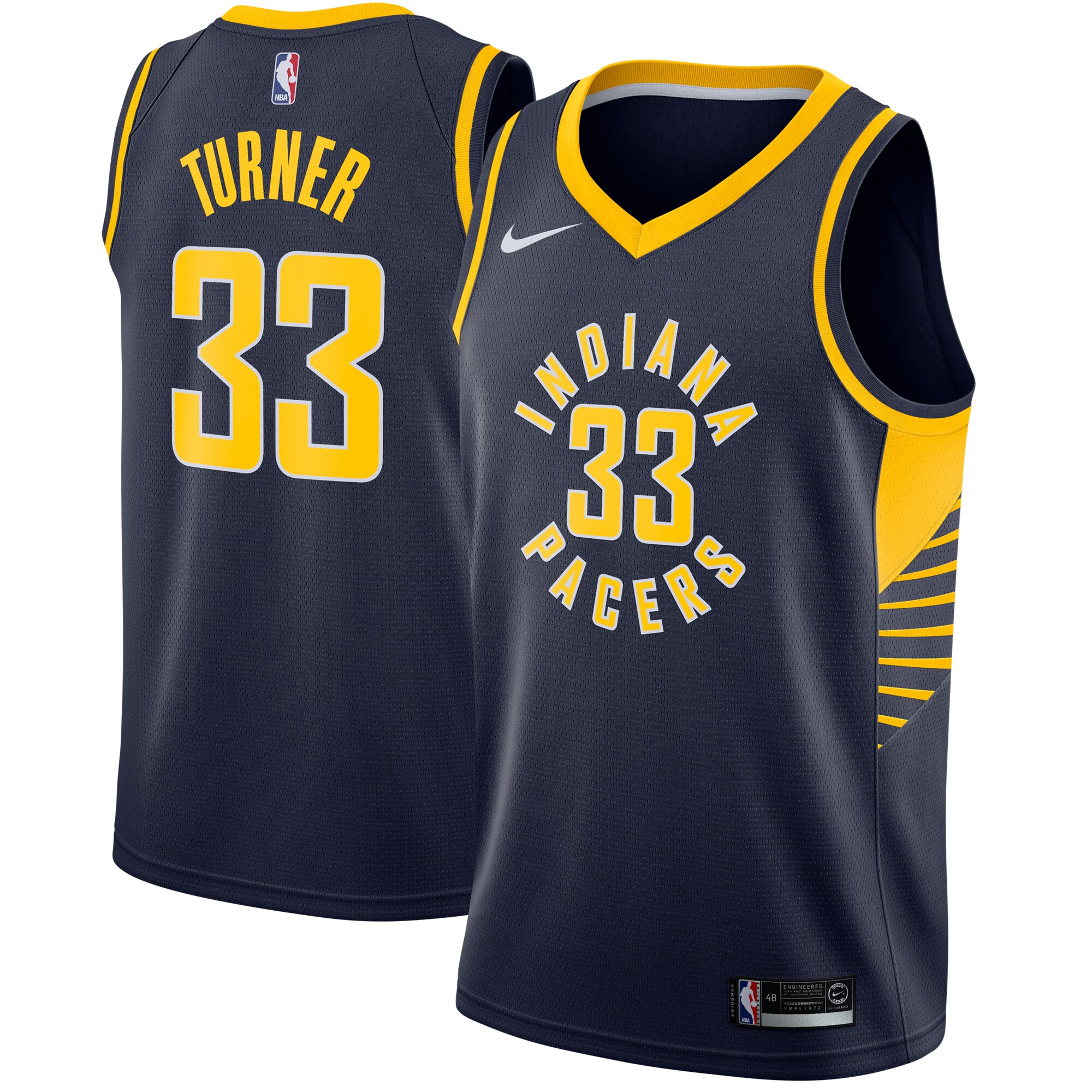 Myles Turner Indiana Pacers Swingman Jersey Navy – Icon Edition