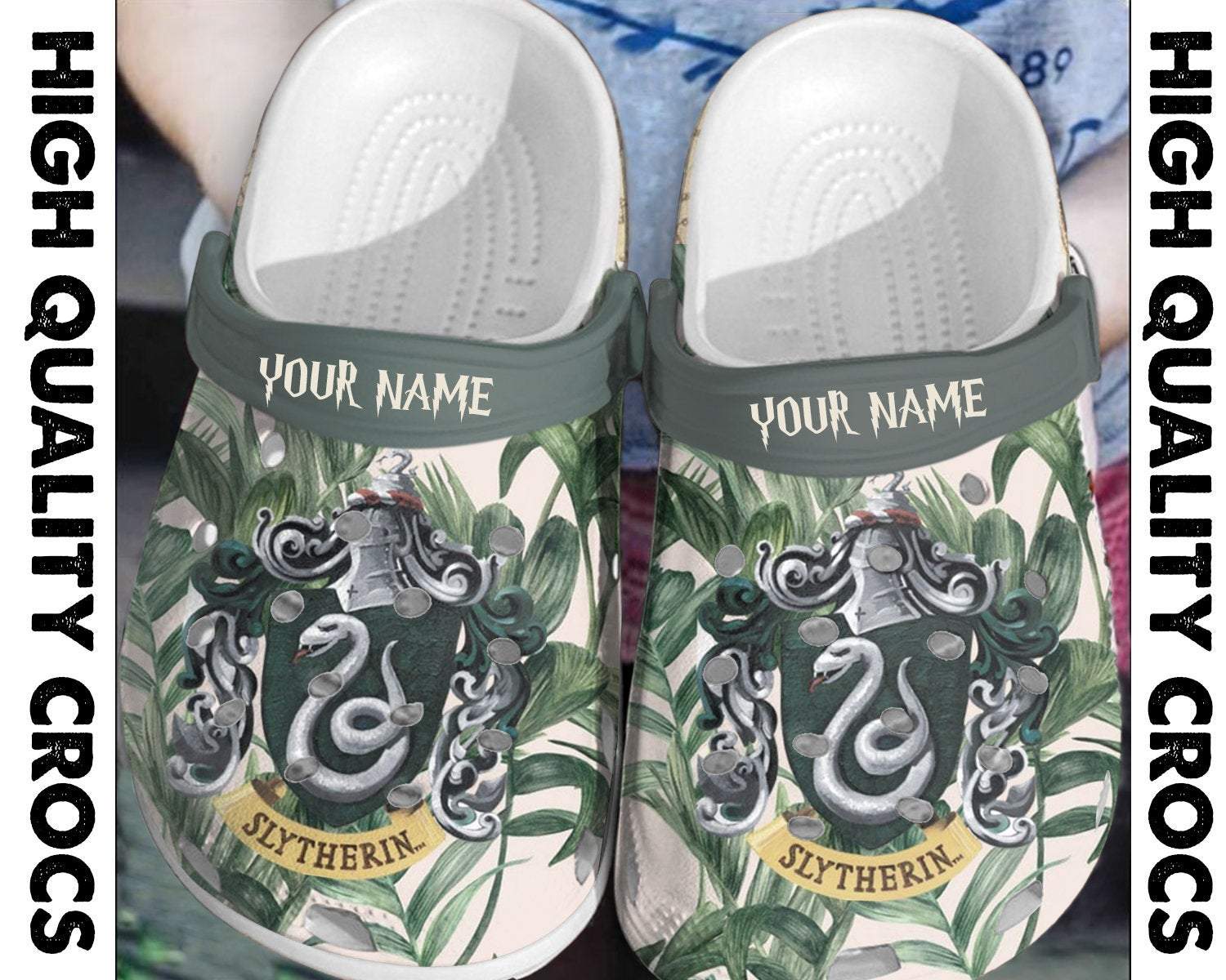 Slytherin Crocs Personalized Crocband Clog