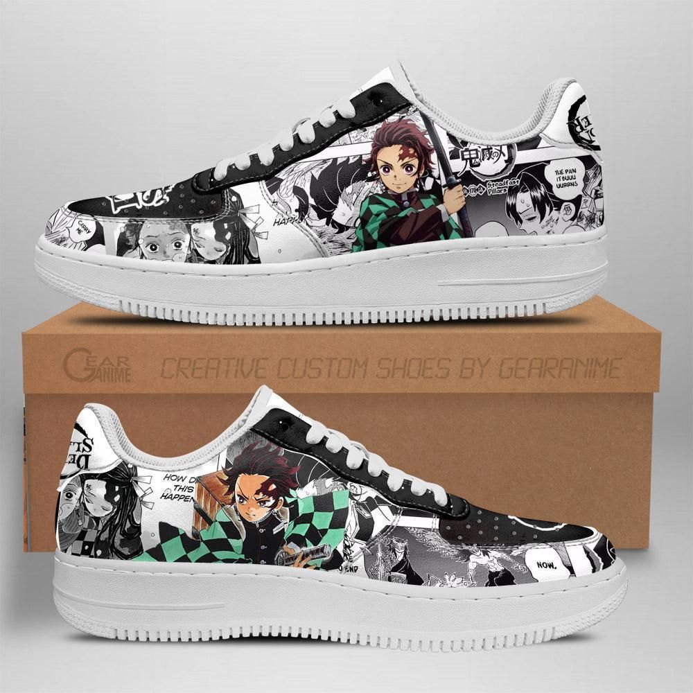 Demon Slayer Manga Idea Tt04 Air Force Shoes Sneakers Custom Anime
