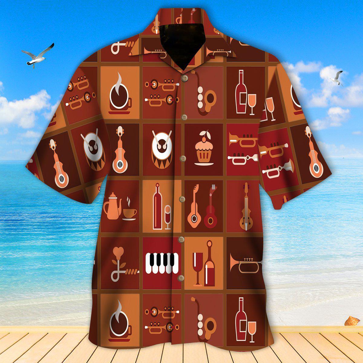 Music Coffee Hawaii Shirt For Men Women Ha101845