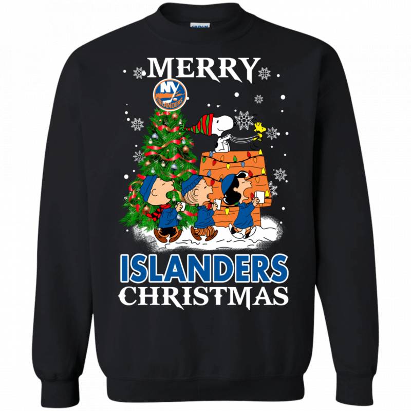 Merry New York Islanders Christmas Snoopy Ugly Sweater Style Shirts