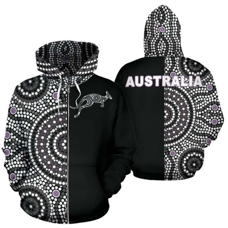 3D All Over Printed Australia Hoodie The Half Aboriginal PL128