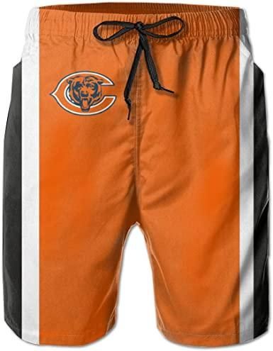 Mens 3D Chicago Bears Customized Logo Graphic Swim Trunks Beach Party Game Gifts Sports Swimming Short Pants 3D