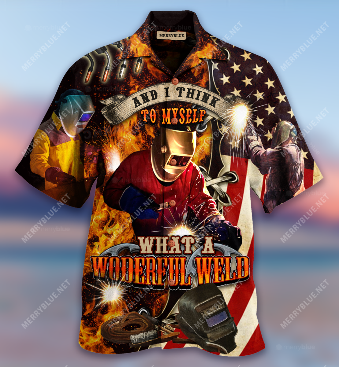 And I Think To Myself What A Wonderful Weld Unisex Hawaiian Shirt