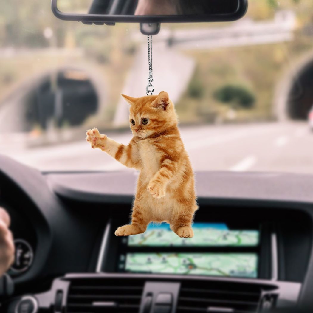 Waybackapparel Cat Tabby Kitten Car Hanging Ornament