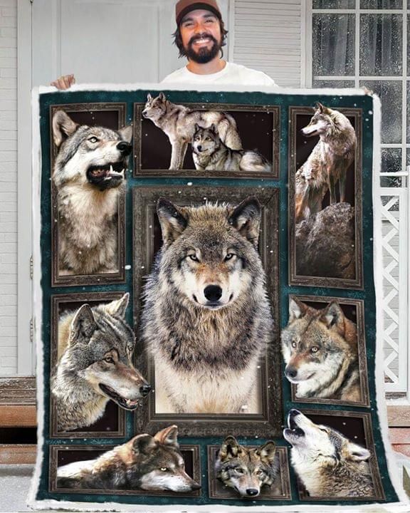 QUILT BLANKET – ANIMALS – 3D WOLF