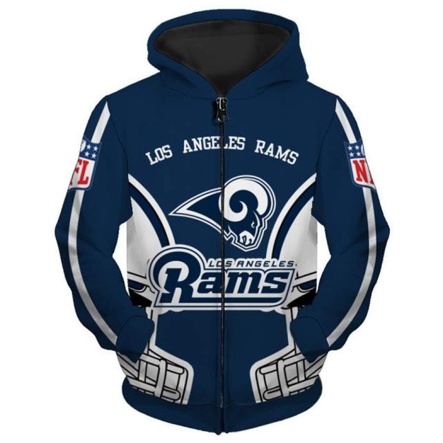 Men’s Los Angeles Rams Hoodies Cheap 3D Sweatshirt Long Sleeve