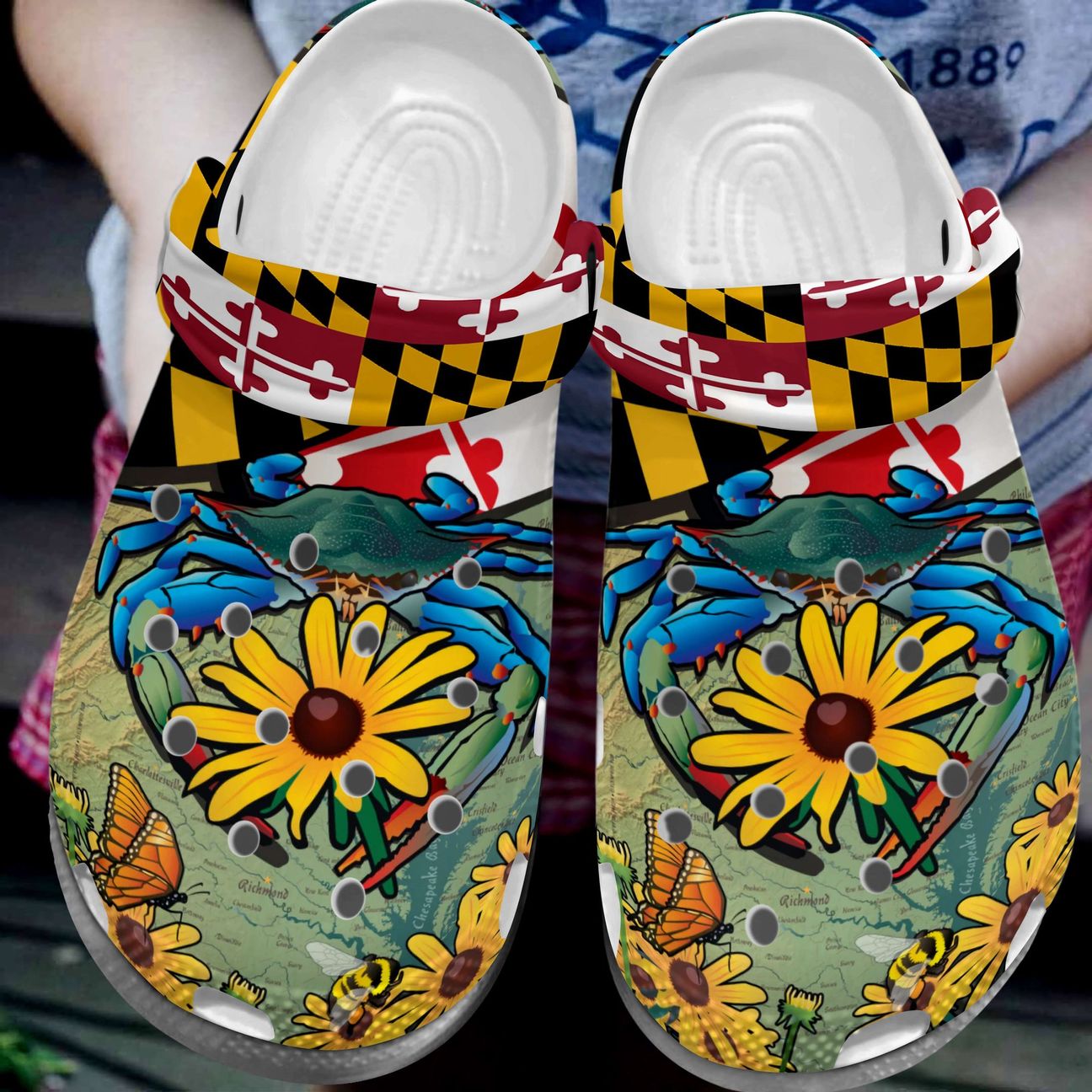 Maryland Personalize Clog, Custom Name, Text, Fashion Style For Women, Men, Kid, Print 3D Citizen Pride