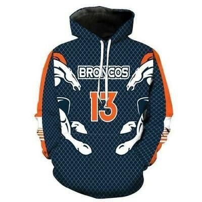 Denver Broncos Number 13 21 Unisex 3D Hoodie Gift For Fans