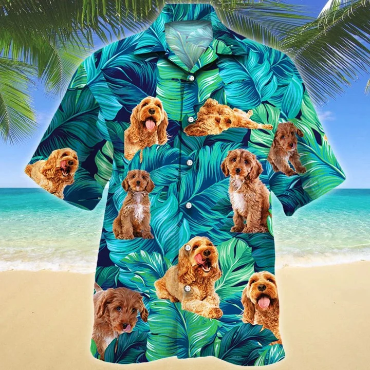 Cockapoo Dog Lovers Gift Summer Beach Palm Tree Pattern Hawaii Shirt Ha56440