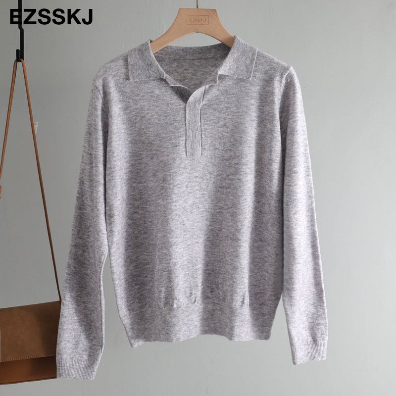 casual spring autumn thin oversize sweater pullovers Women basic loose square neck cashmere sweater female knit jumper alx