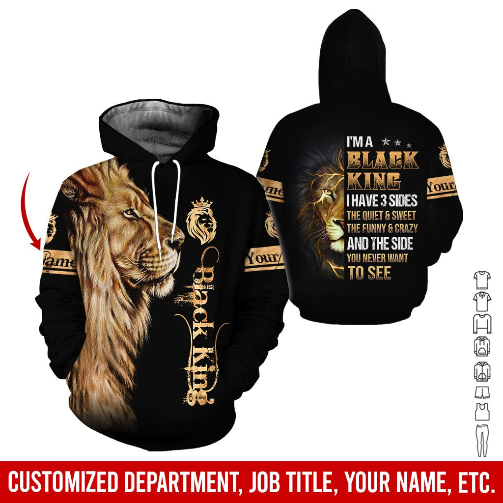 Black King Custom Name 3D All Over Print | For Men & Women | Adult | Cn4610