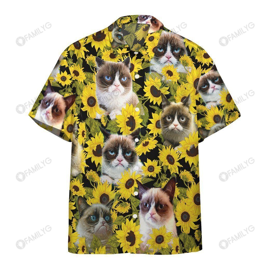 Grumpy Cat Shirt Sunflower Aloha Hawaii Summer Hawaii For Couple Ha94280