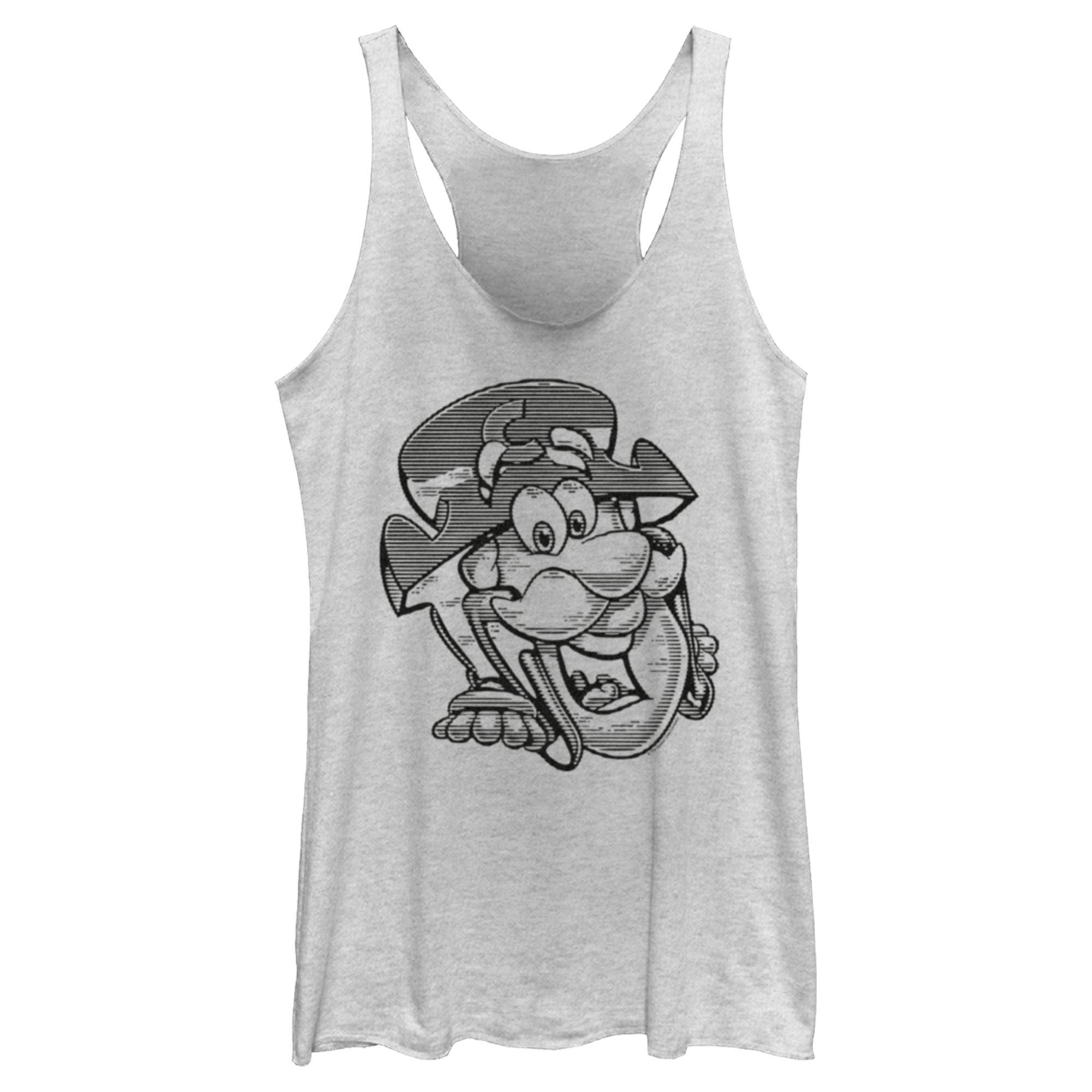 Women’S Cap’N Crunch Black And White Sketch Racerback Tank Top