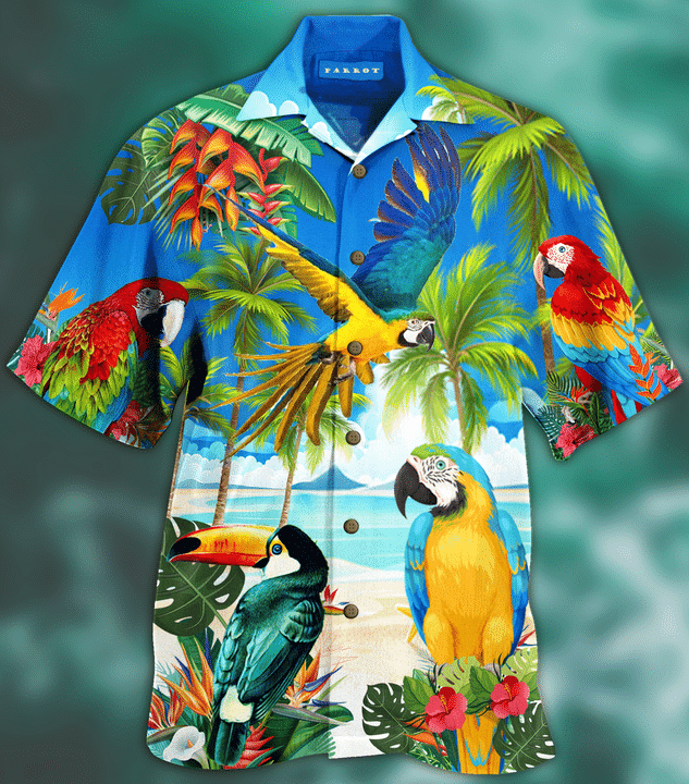 Find Parrots High By The Beach Hawaii Shirt Ha48693