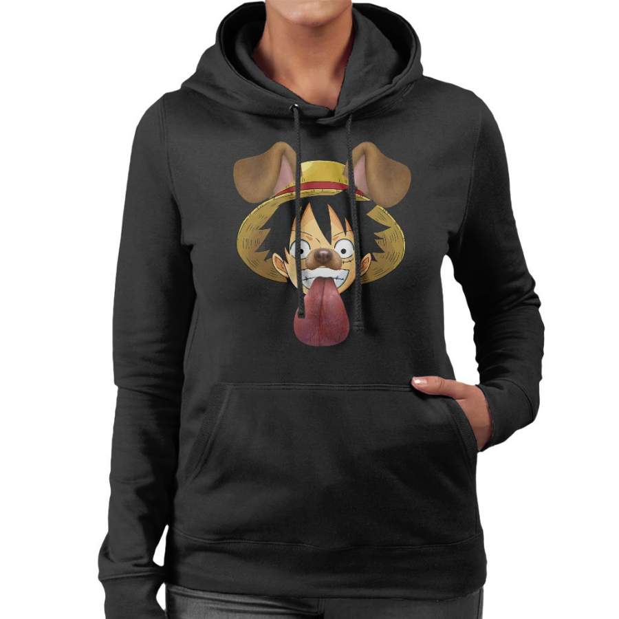 One Piece Monkey D Luffy Dog Snapchat Filter Women’s Hooded Sweatshirt