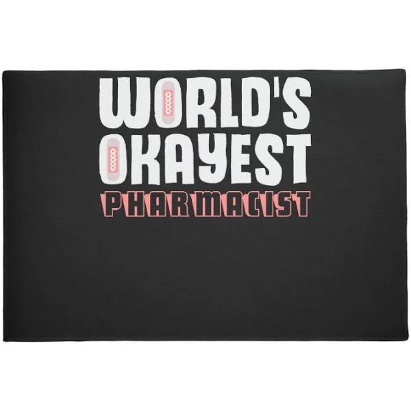 World’S Okayest Pharmacist Druggist Chemist Doormat Welcome Mat House Warming Gift Home Decor Funny Doormat Gift Idea