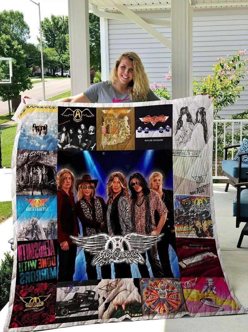 Aerosmith Music Band Music Lover Fan Gift Idea Quilt Blanket