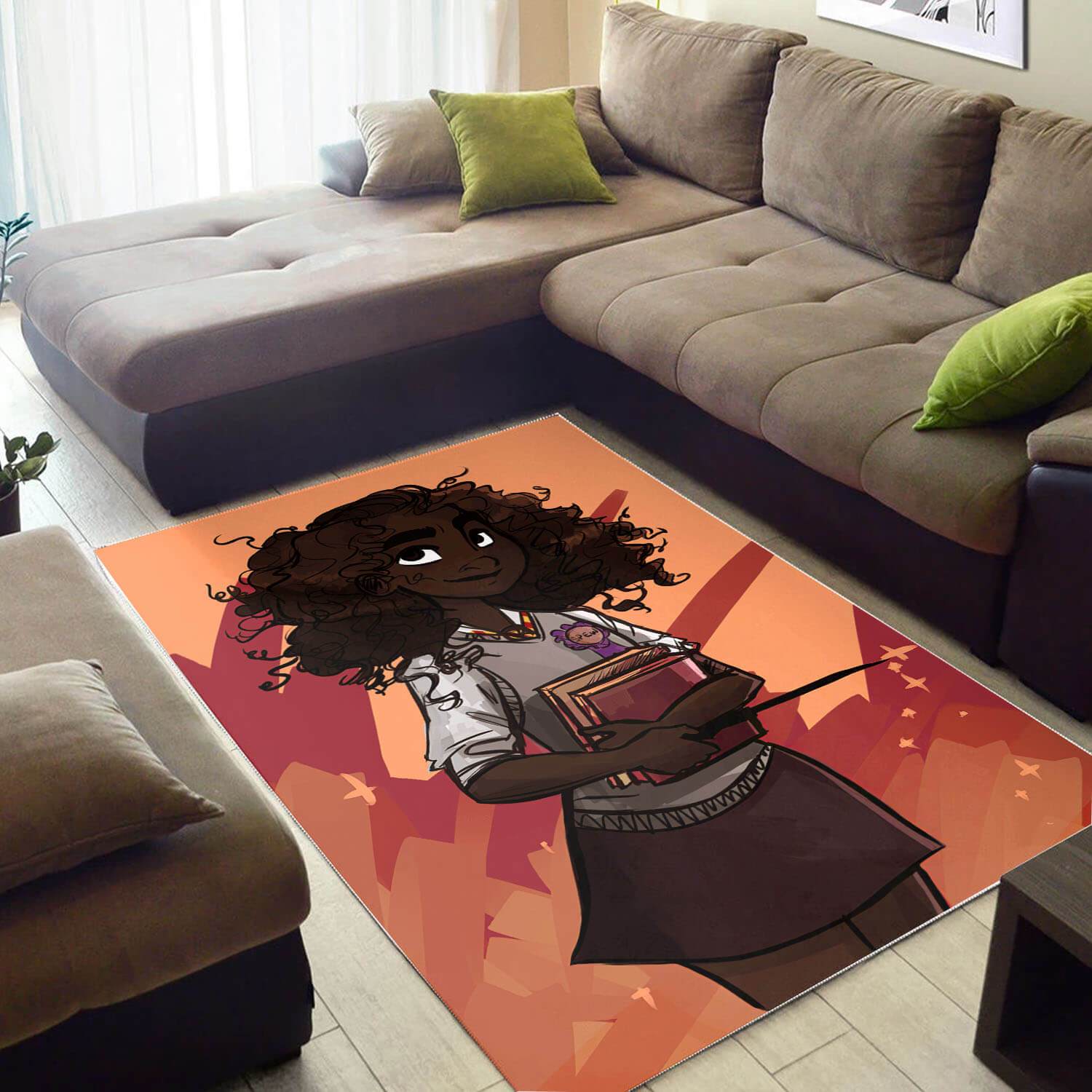 African Rugs Beautiful Melanin Afro Girl African Themed Area Rugs Afrocentric Home Decor Ideas WBG14467