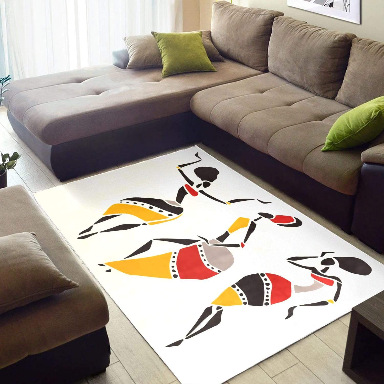 African American Dancer Women White Rug Gifts