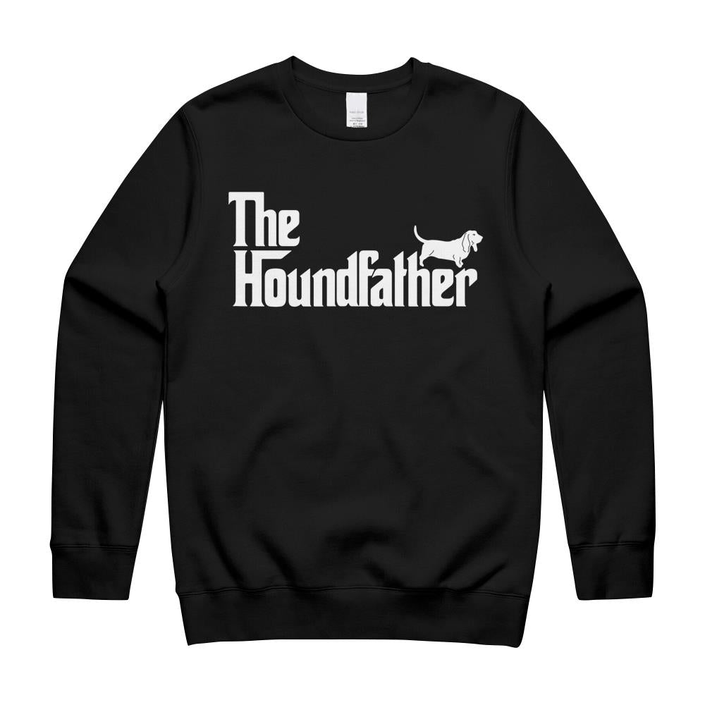 Mens Funny Basset Hound Father Dog The Houndfather Father’S Day Gift Unisex Crewneck Sweatshirt
