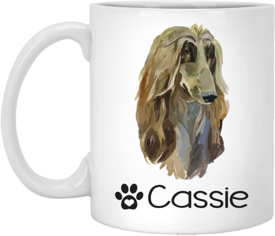 Personalized Afghan Hound Dog Mug – Pet Owner Gifts For Women – Gifts For Dog Lover – Afghan Hound Mom Dad Mugs – Dog Cups 11Oz