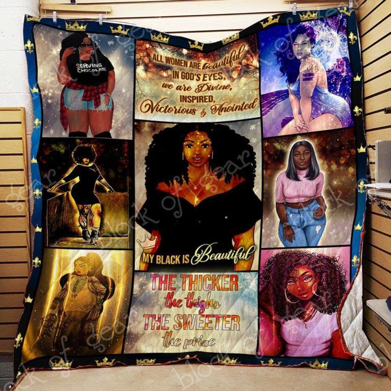 Beautiful Black Queens Plussize Quilt Blanket