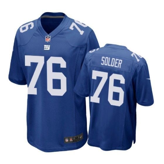 New York Giants Nate Solder Game Royal Mens Jersey