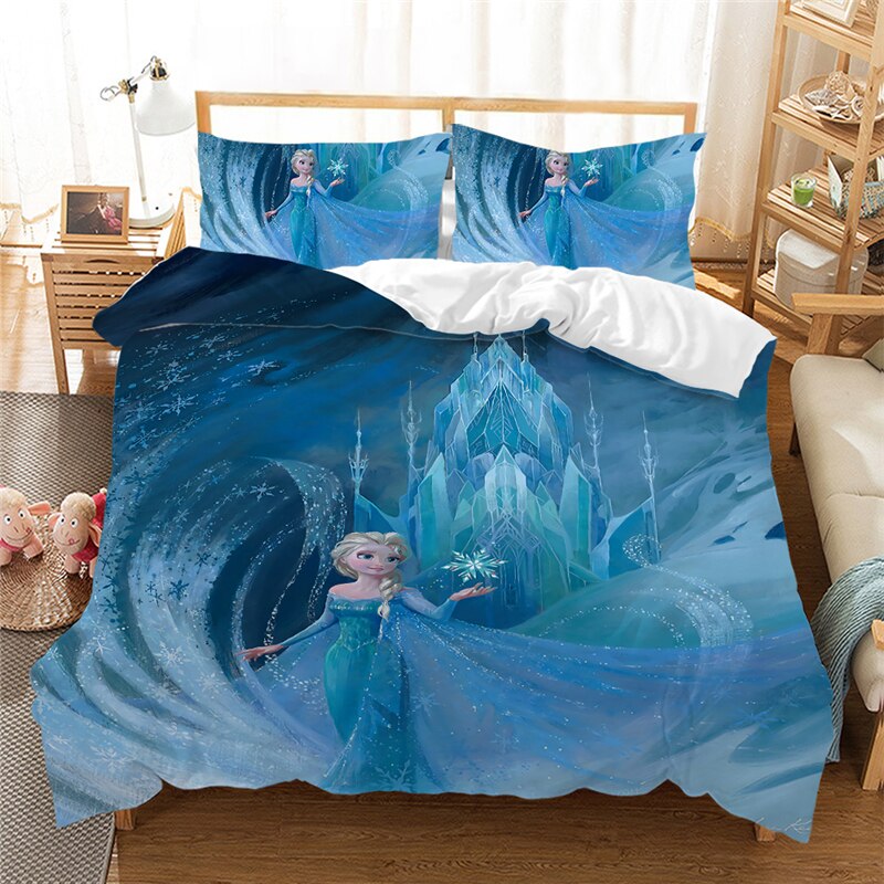 Anna Elsa Bedding Set Frozen 2 Queen King Size Bed Set Children Girl Duvet Cover Pillow Cases Bedding Sets